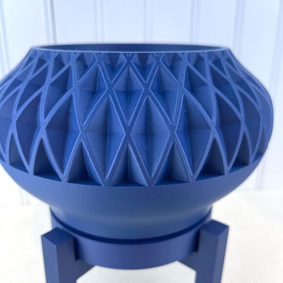 Geometric Indoor Planter Pot, Ersos Planter Pot, Drainage Tray and Stand - Picture 3 of 10